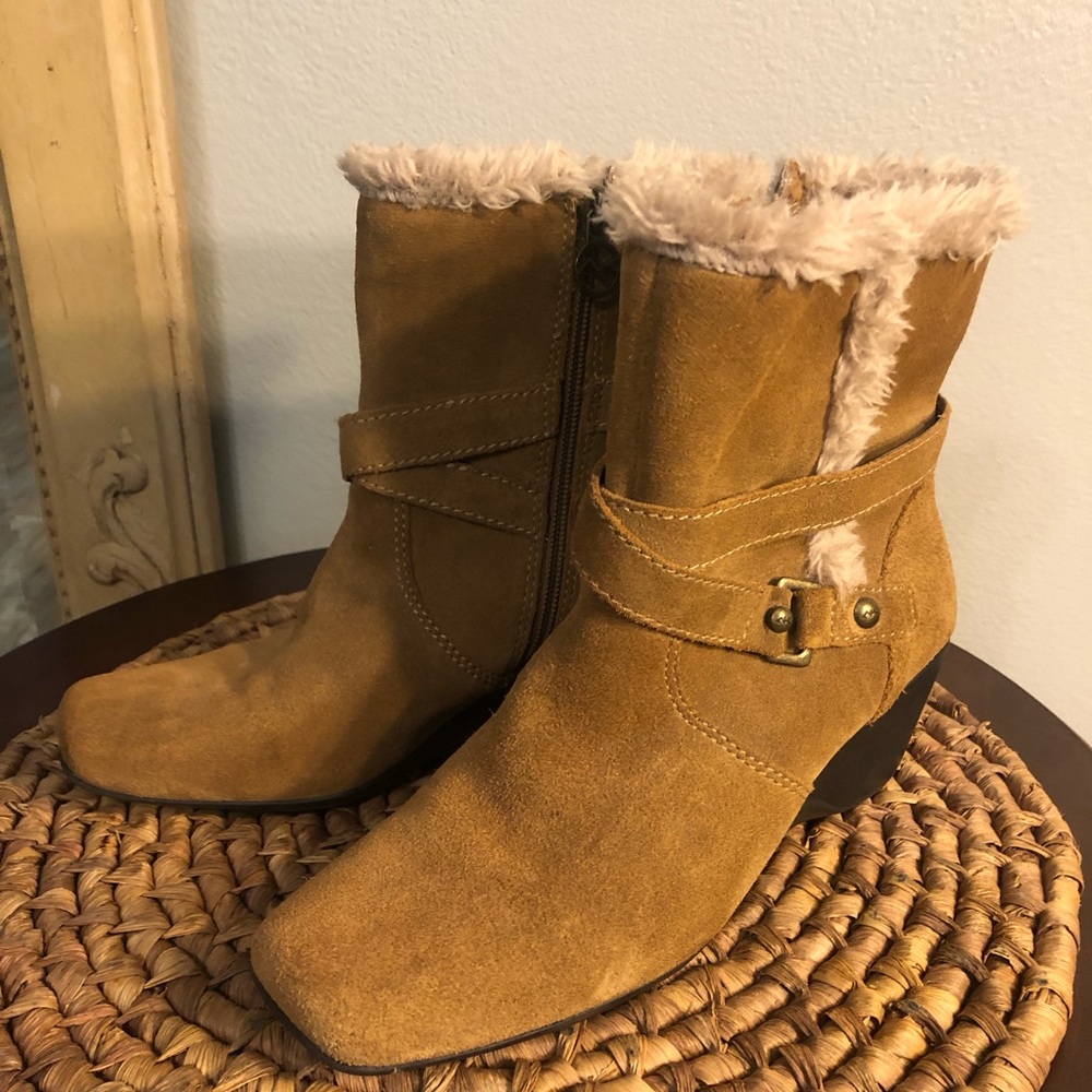 Anne Klein Sport - Leather Upper - Faux Fur Rim.